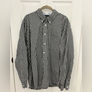 Tommy Hilfiger Black and White Checkered Button-Down Shirt, Sz XL